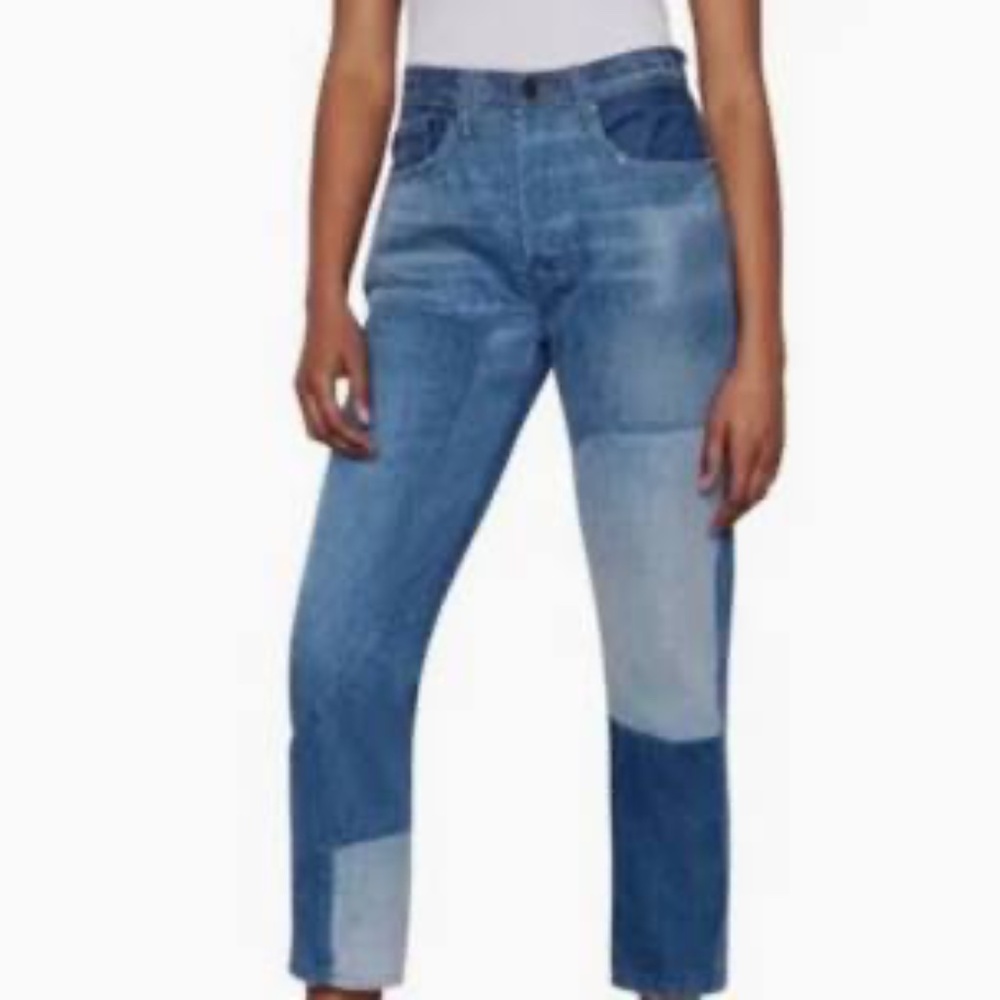 FRAME Le Original Landa Mix Patchwork Jeans